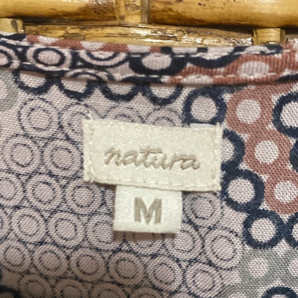 NWOT Natura Rust, navy blue Long Sleeve Lagenlook Mini   Dress M - Picture 7 of 8